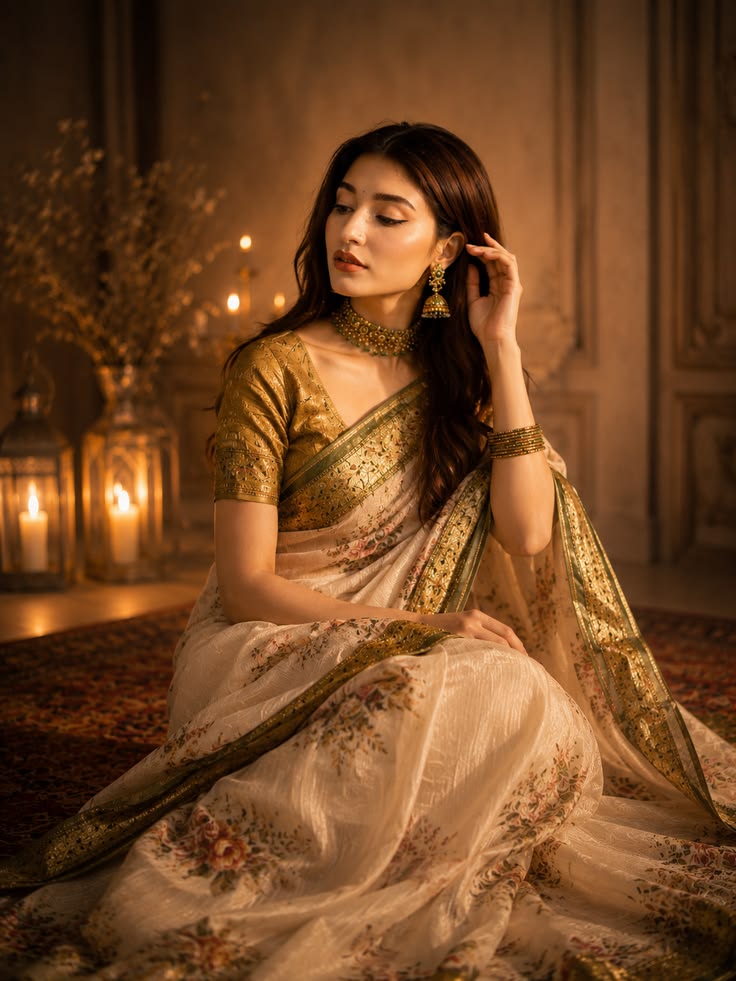 The Embroidered Matka Silk Saree 3