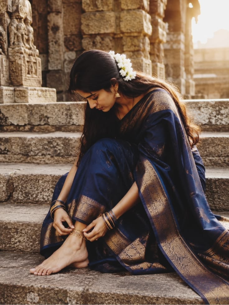 The Embroidered Matka Silk Saree 5