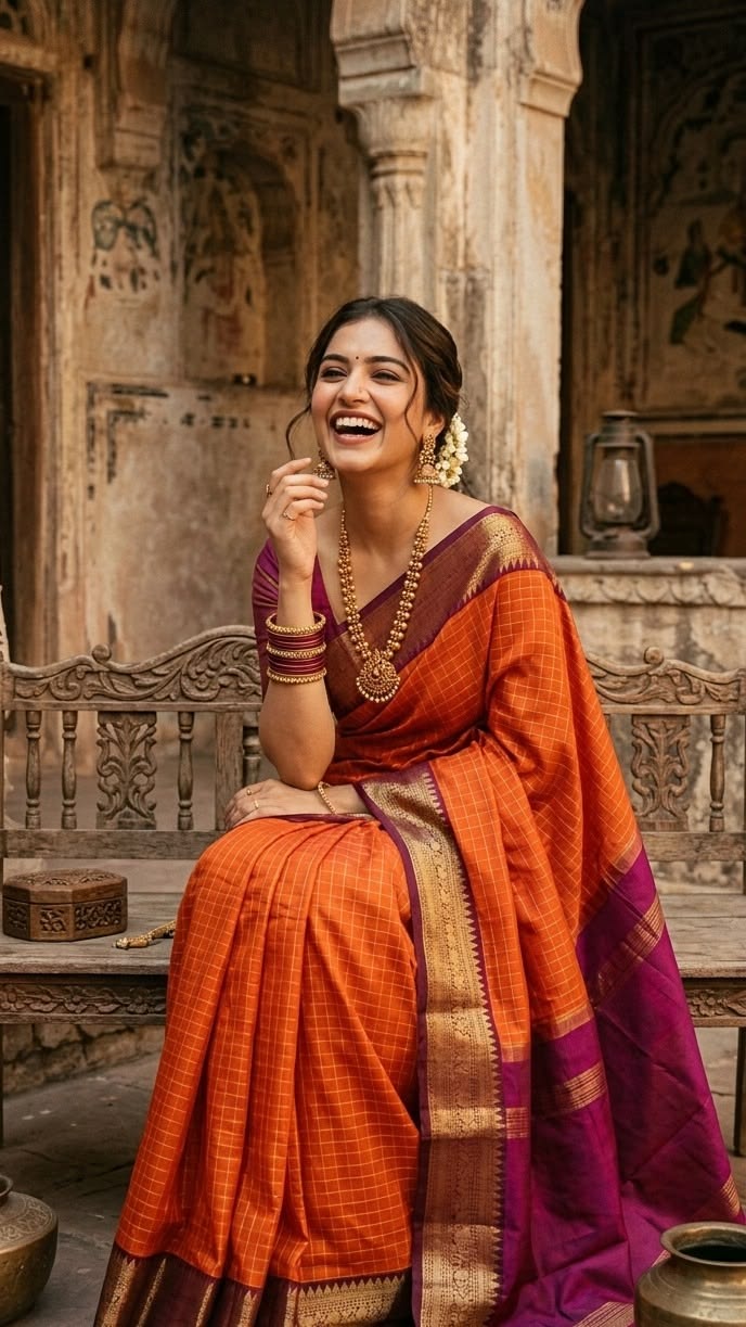 The Embroidered Matka Silk Saree 6